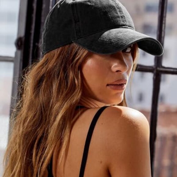 Vintage Washed Cotton Baseball Cap Unisex Adjustable Dad Hat Retro Style - Picture 5 of 8